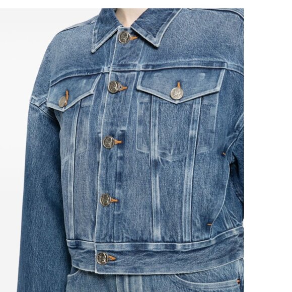 NWT Alexander Wang Denim Jacket With Silver Nickel Coin Buttons - Picture 12 of 14